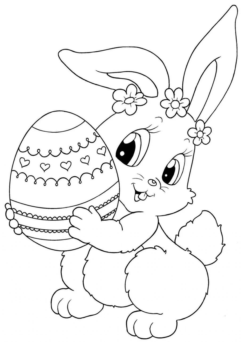 Tô màu Vẽ Con Thỏ Ngộ Nghĩnh Đáng Yêu - Trang Tô Màu Cho Bé